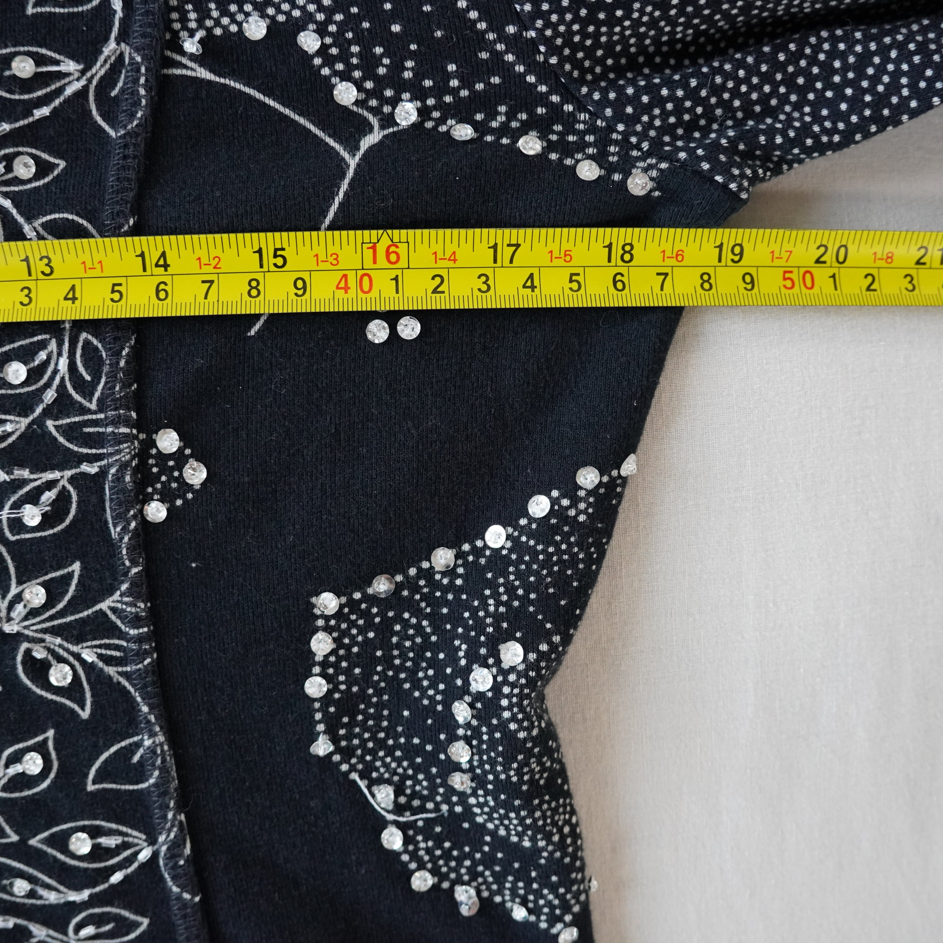 Bila Sequin Floral Cotton Top | Y2K | Small