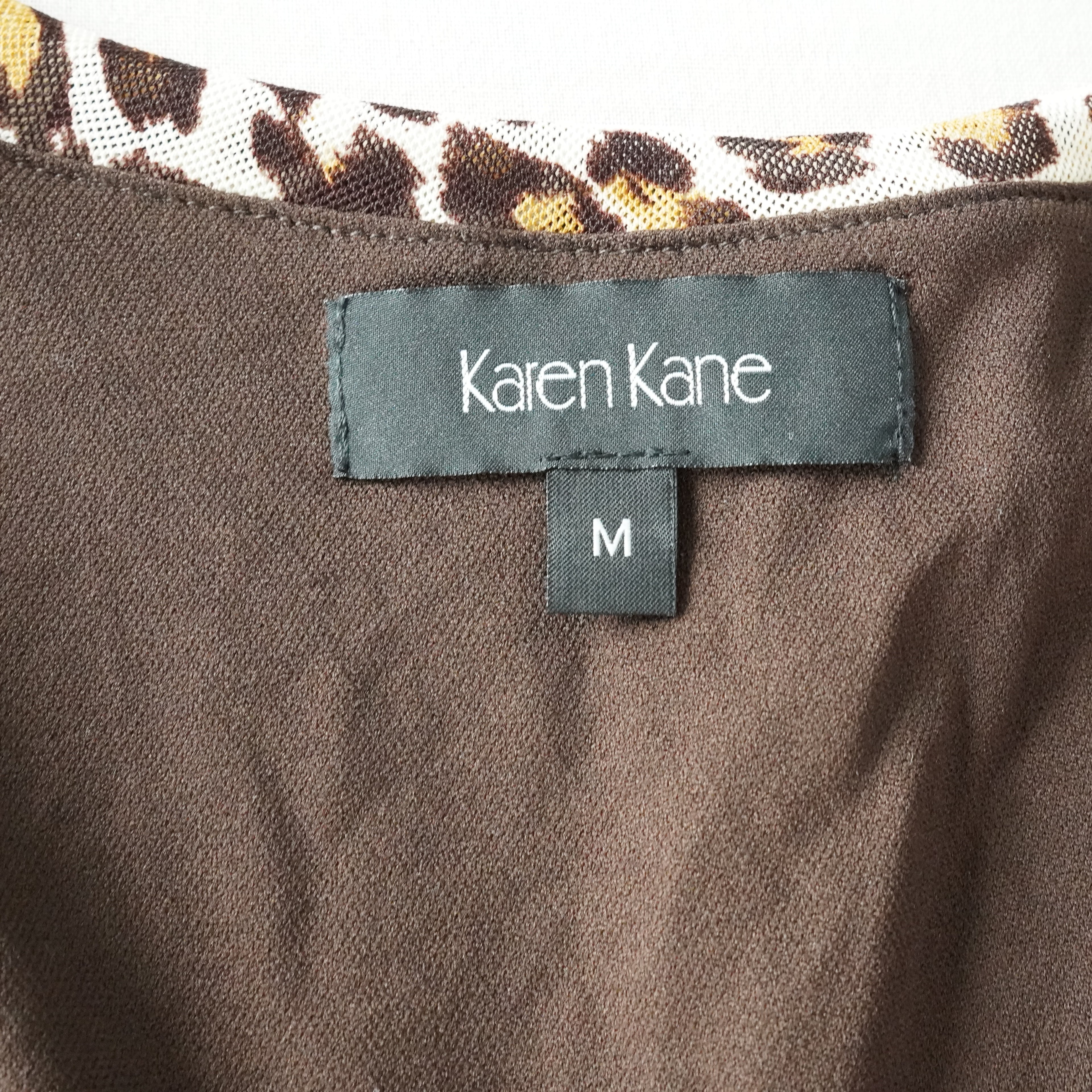 Karen Kane Leopard Print Ruffle Midi Dress | Y2K | Size Medium
