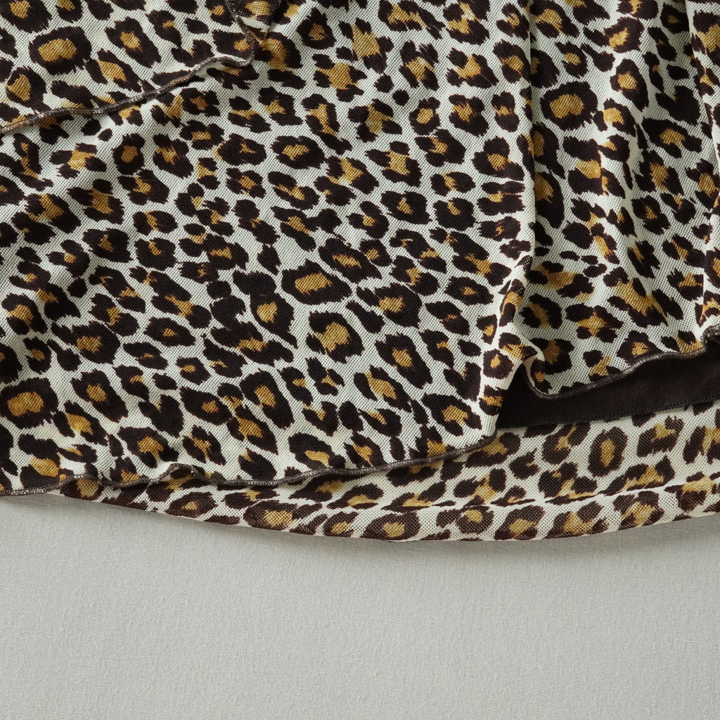 Karen Kane Leopard Print Ruffle Midi Dress | Y2K | Size Medium