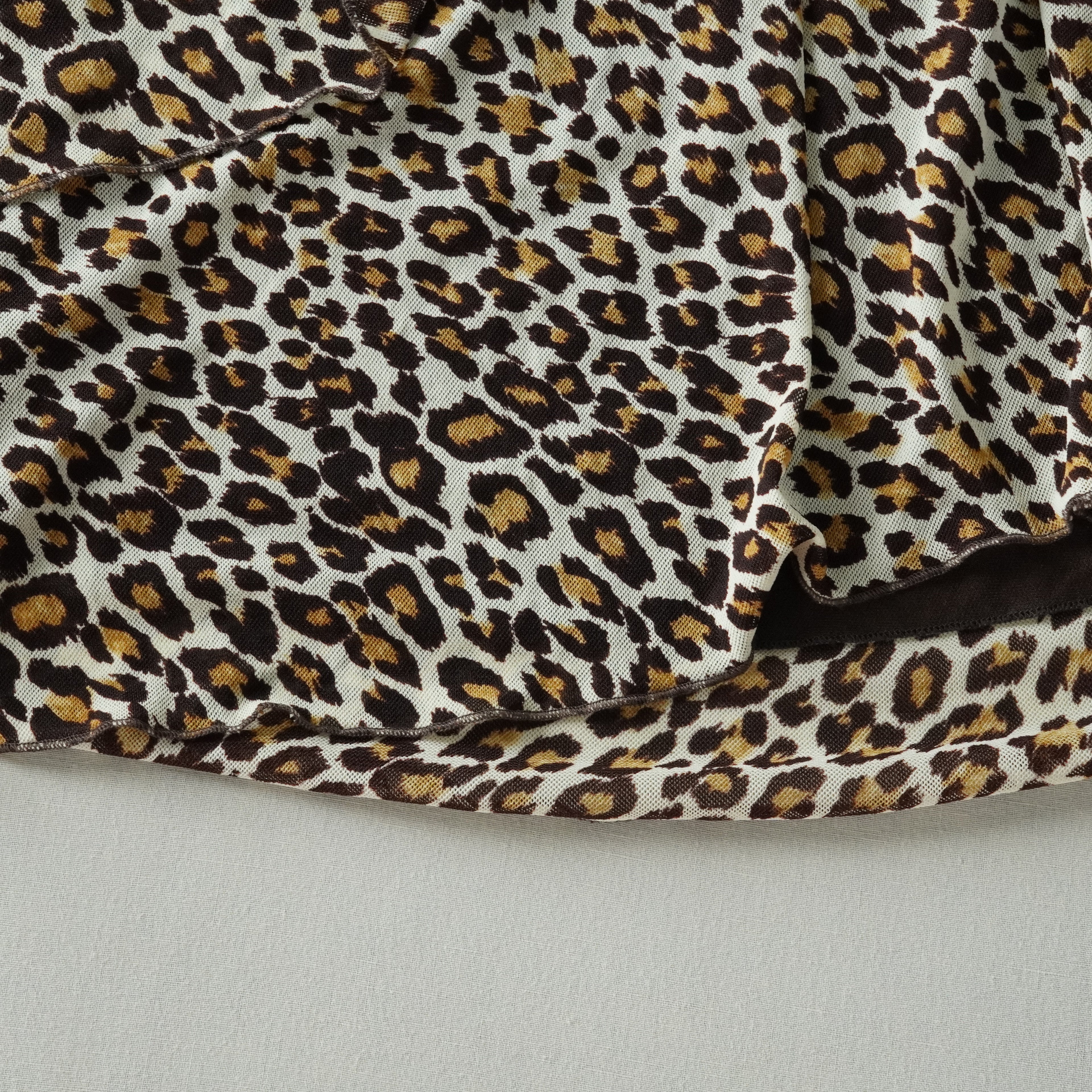 Karen Kane Leopard Print Ruffle Midi Dress | Y2K | Size Medium