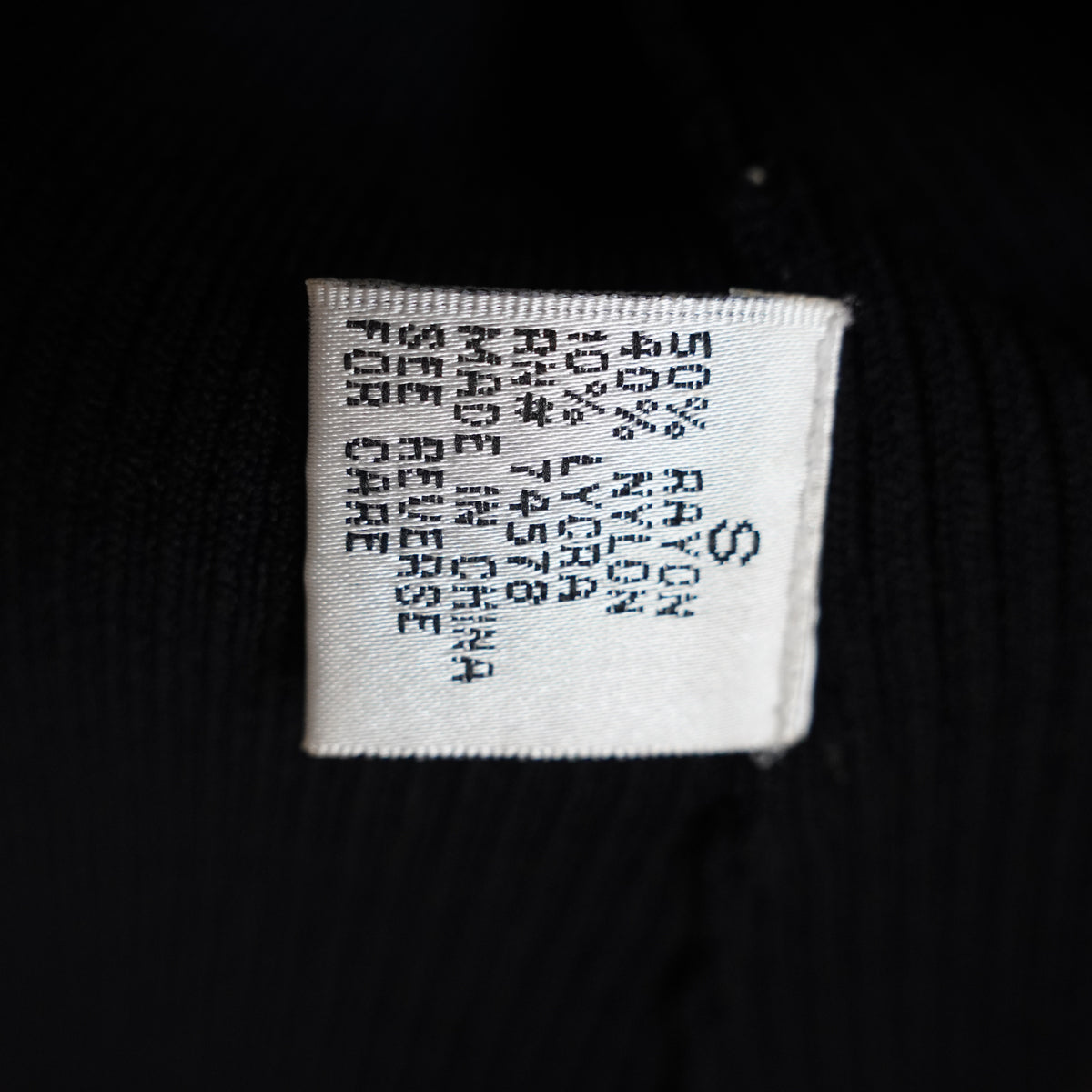 Y2K Cache Black Ribbed Knit Two Way Zip Wide Collar Fitted Cardigan Top S