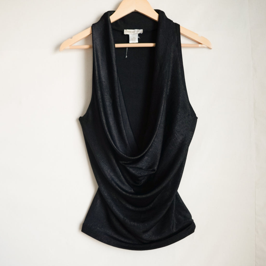 Arden B Black Cowl Neck Sleeveless Top | Y2K | XSmall
