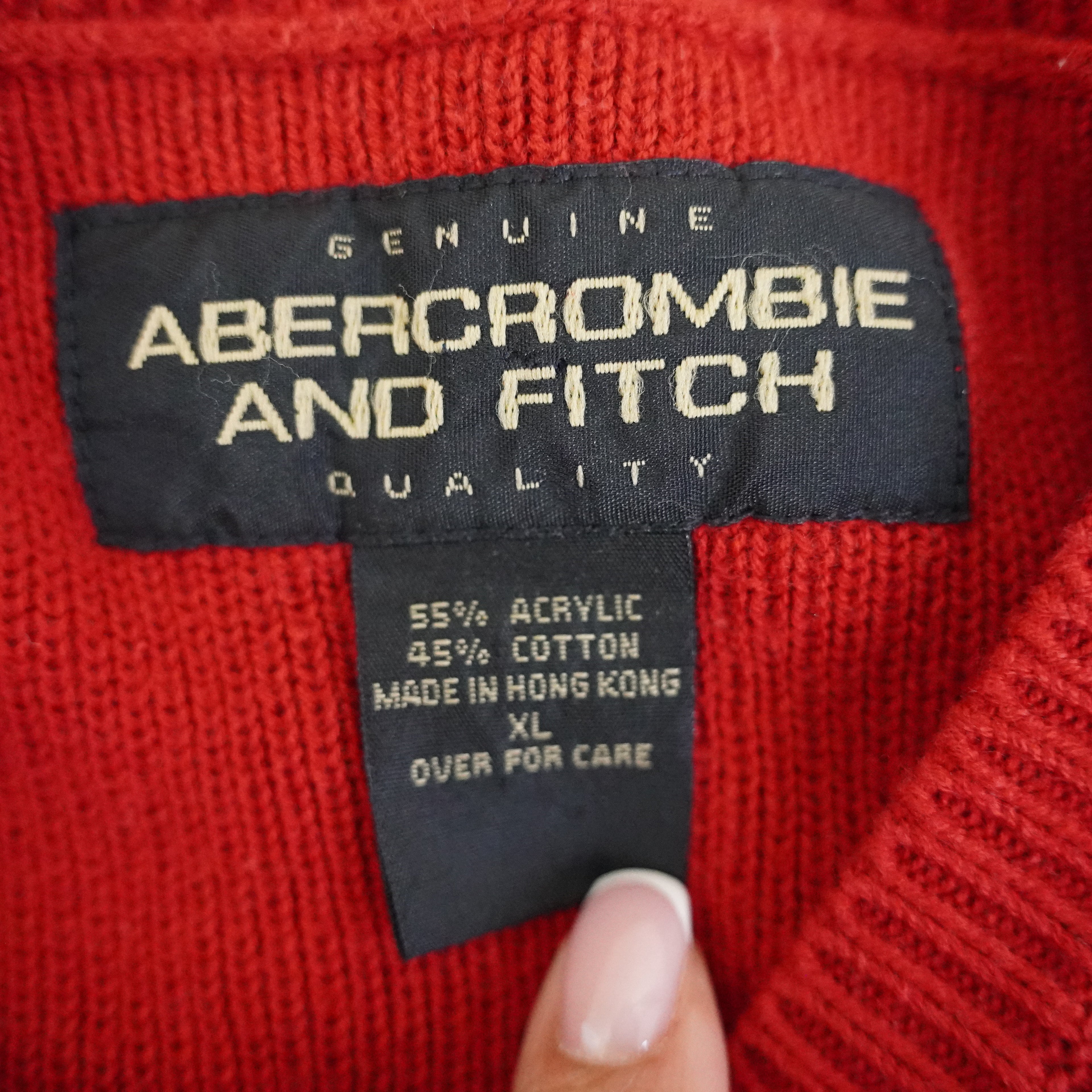 Abercrombie & Fitch V-Neck Sweater | Y2K | XLarge