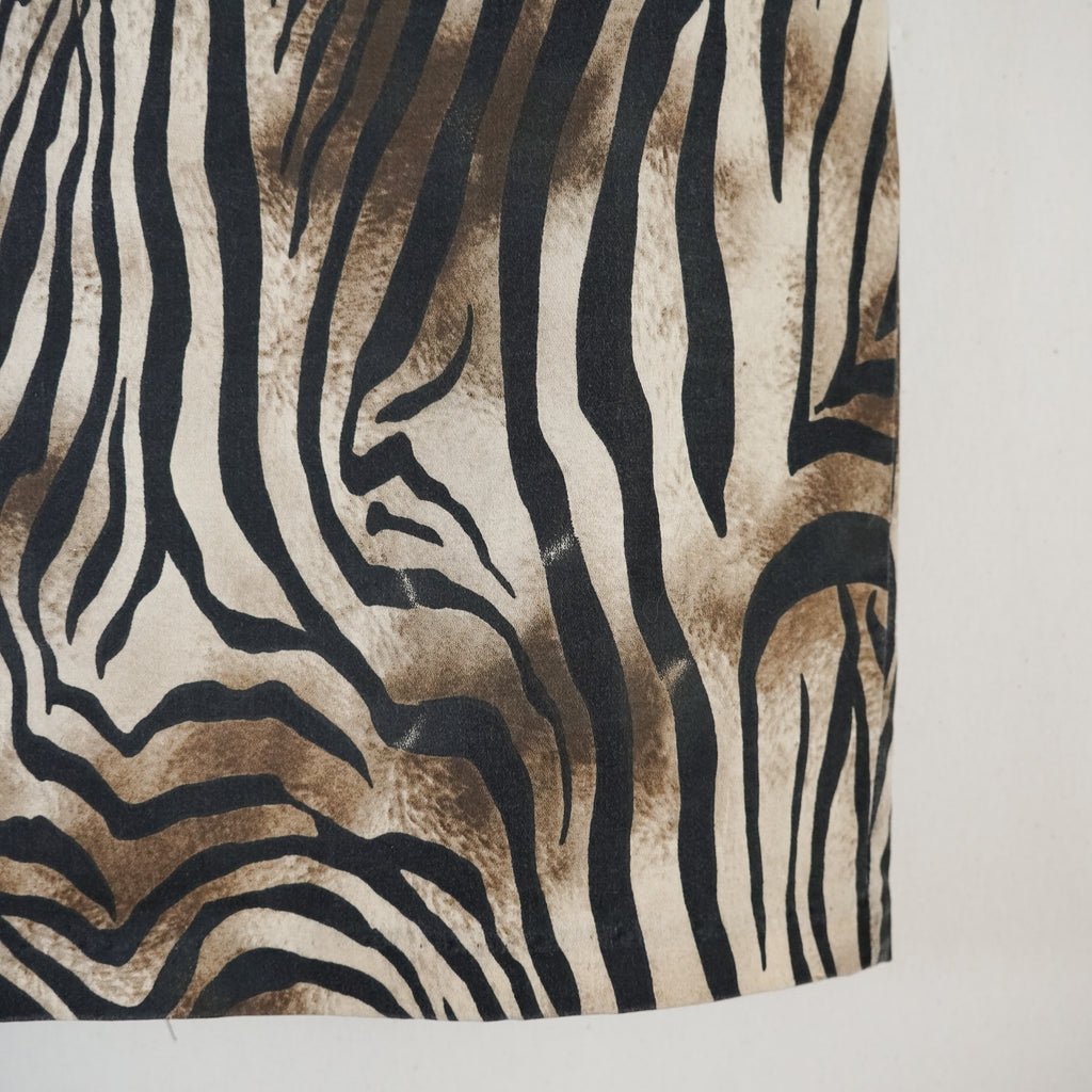 Event Zebra Print High Waist Pencil Skirt | Vintage | Large