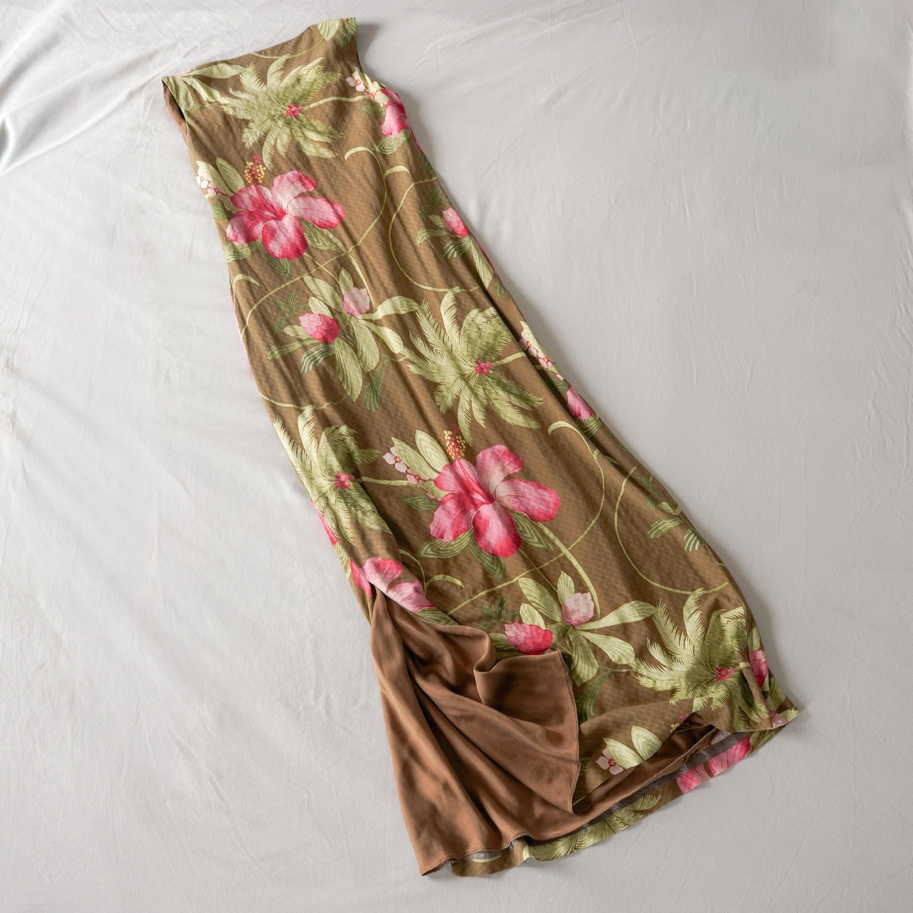 Tommy Bahama 100% Silk Tropical Floral Maxi Dress | Y2K | Size 4