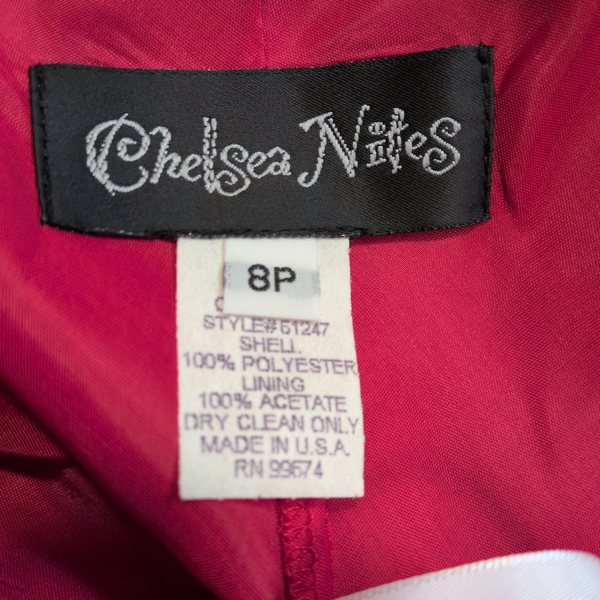 Chelsa Nites Ruby Evening Slip Dress | Vintage| Size 8P