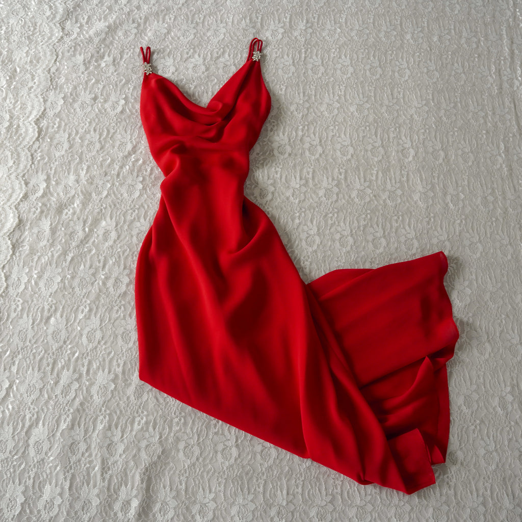 Chelsa Nites Ruby Evening Slip Dress | Vintage| Size 8P