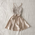 California Dynasty Expressions Satin Lace Dress | Y2K | Small