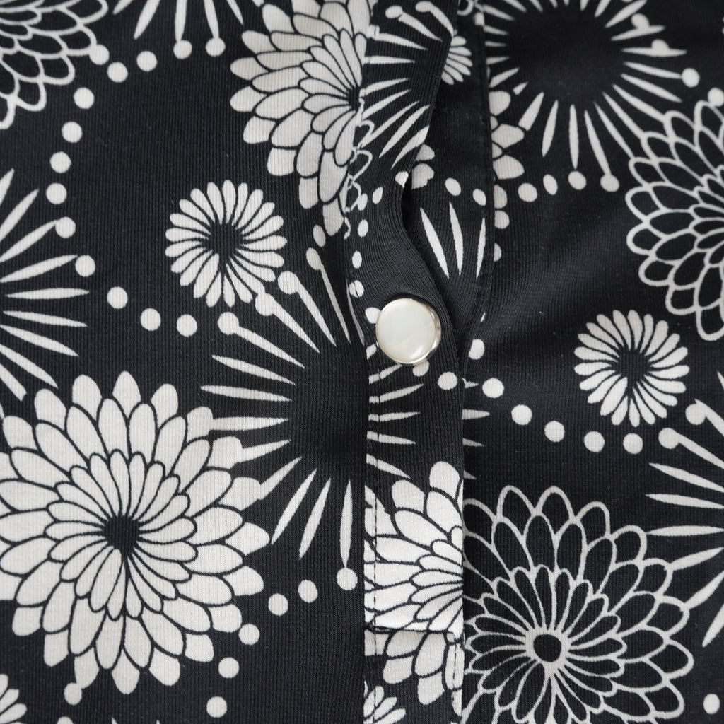 Express Floral Stretch Polo Top | Y2K | Size Small