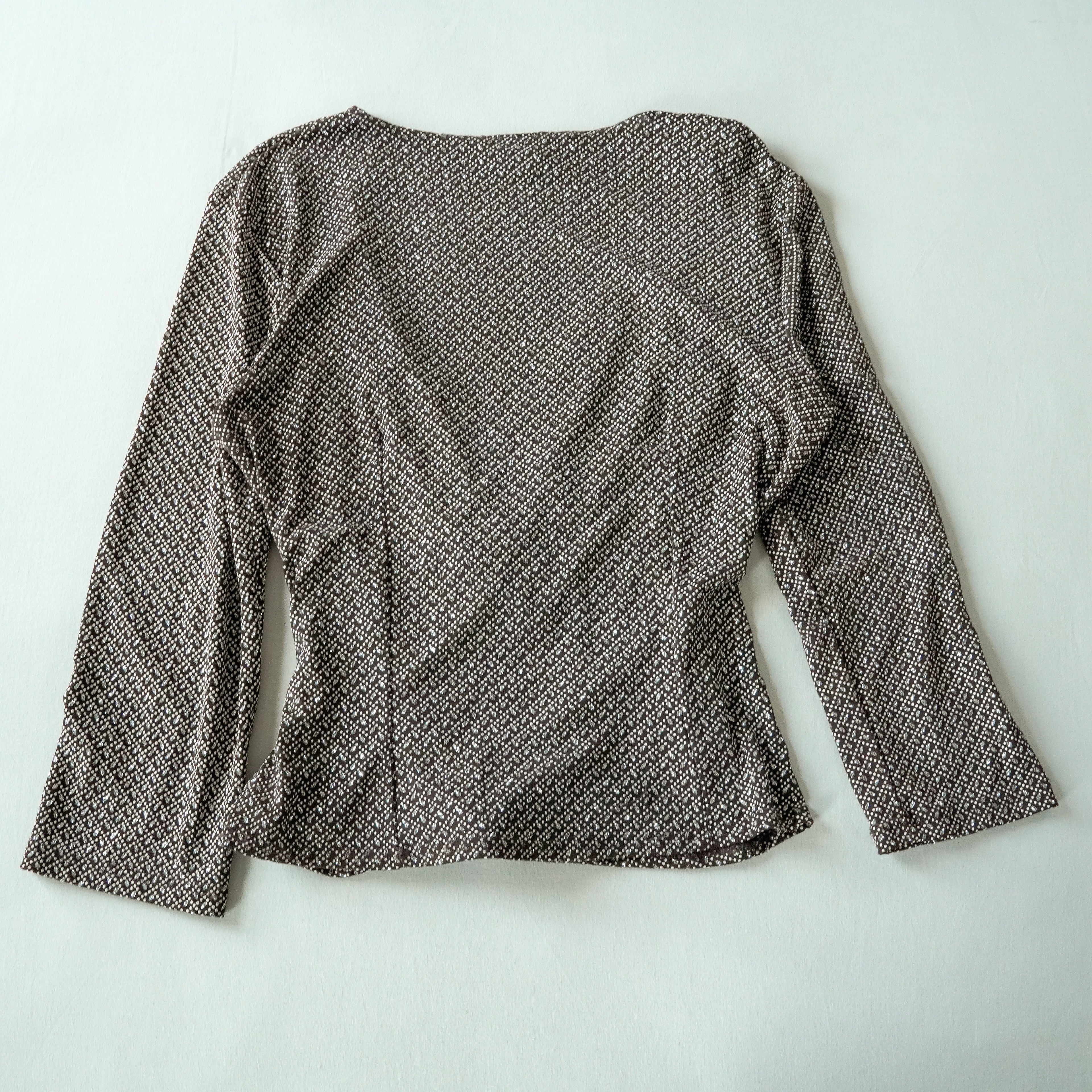 MSK Faux Wrap Long Sleeve Top | Y2K | Size Large