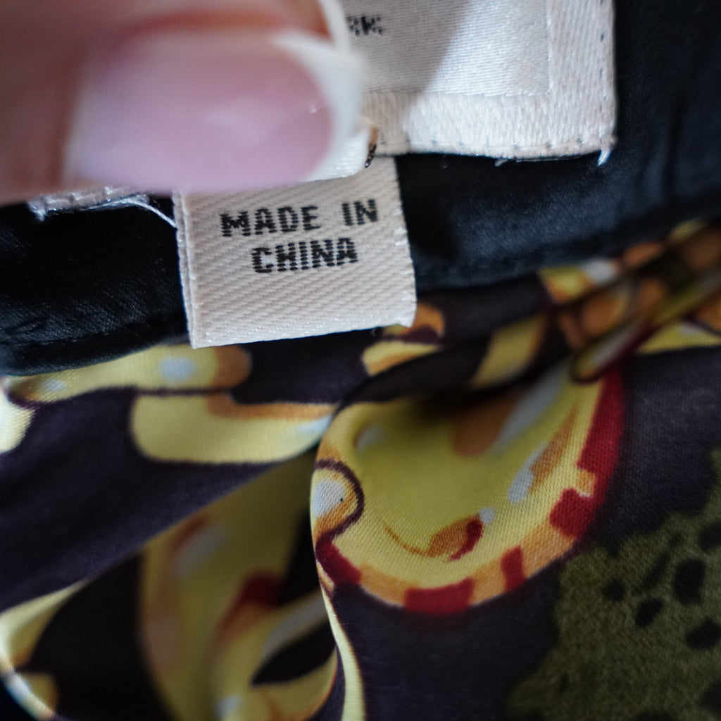 ECI New York Animal Print Gold Chain Jeweled Neck Top | Y2K | Size M