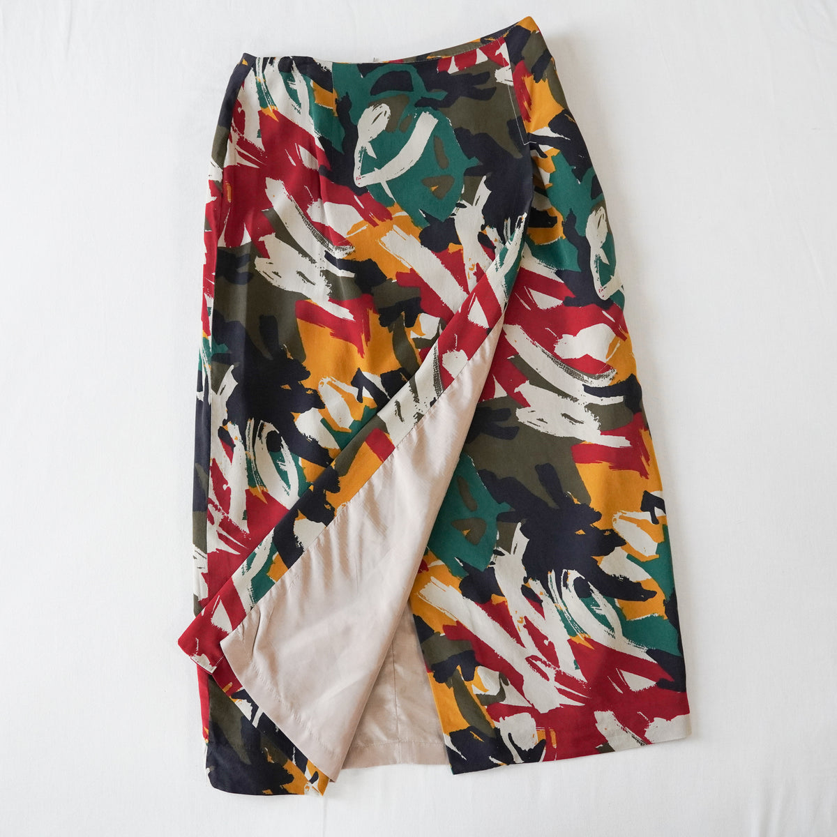 Jones New York Silk Wrap Midi Skirt | Vintage | Size 8