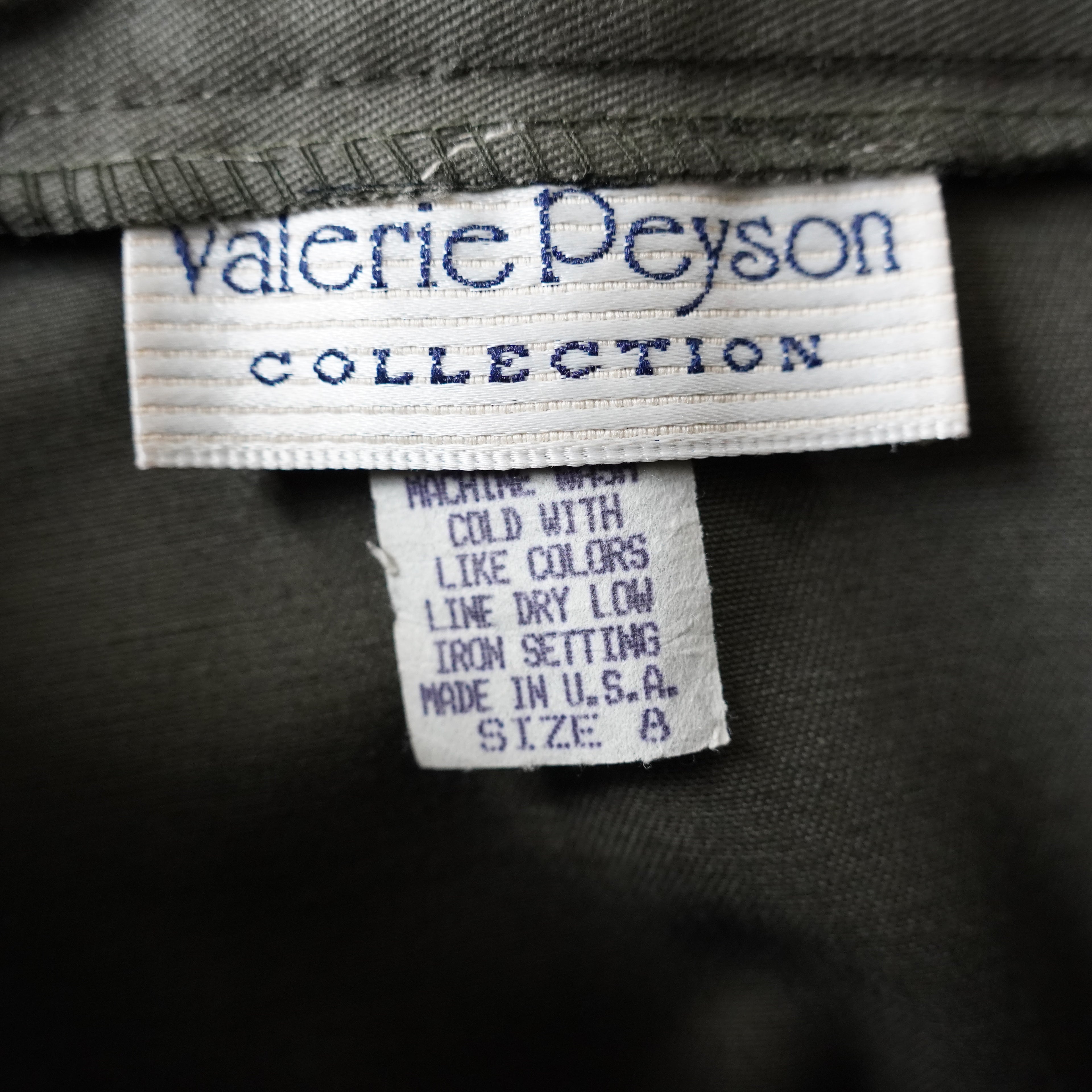 Valerie Peyson Olive Button Front Maxi Skirt | Vintage | Size 8