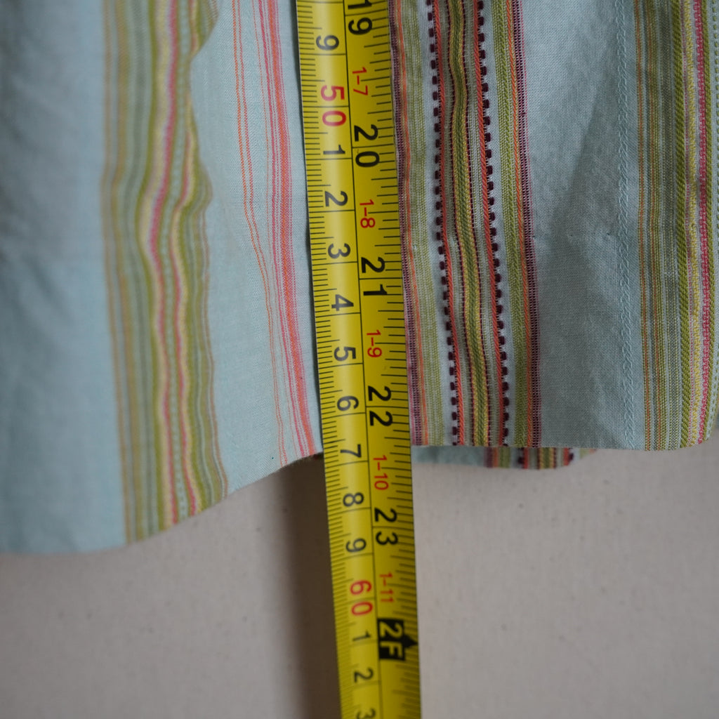 Talbots Petites Pastel Striped Beaded A-Line Skirt | Y2K | Size 6