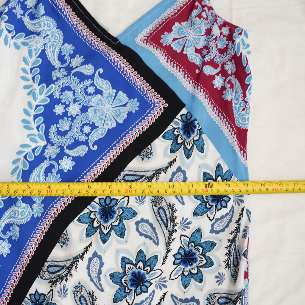 LOFT Petite Blue Floral Paisley Midi Slip Dress | NWT | Size 00P