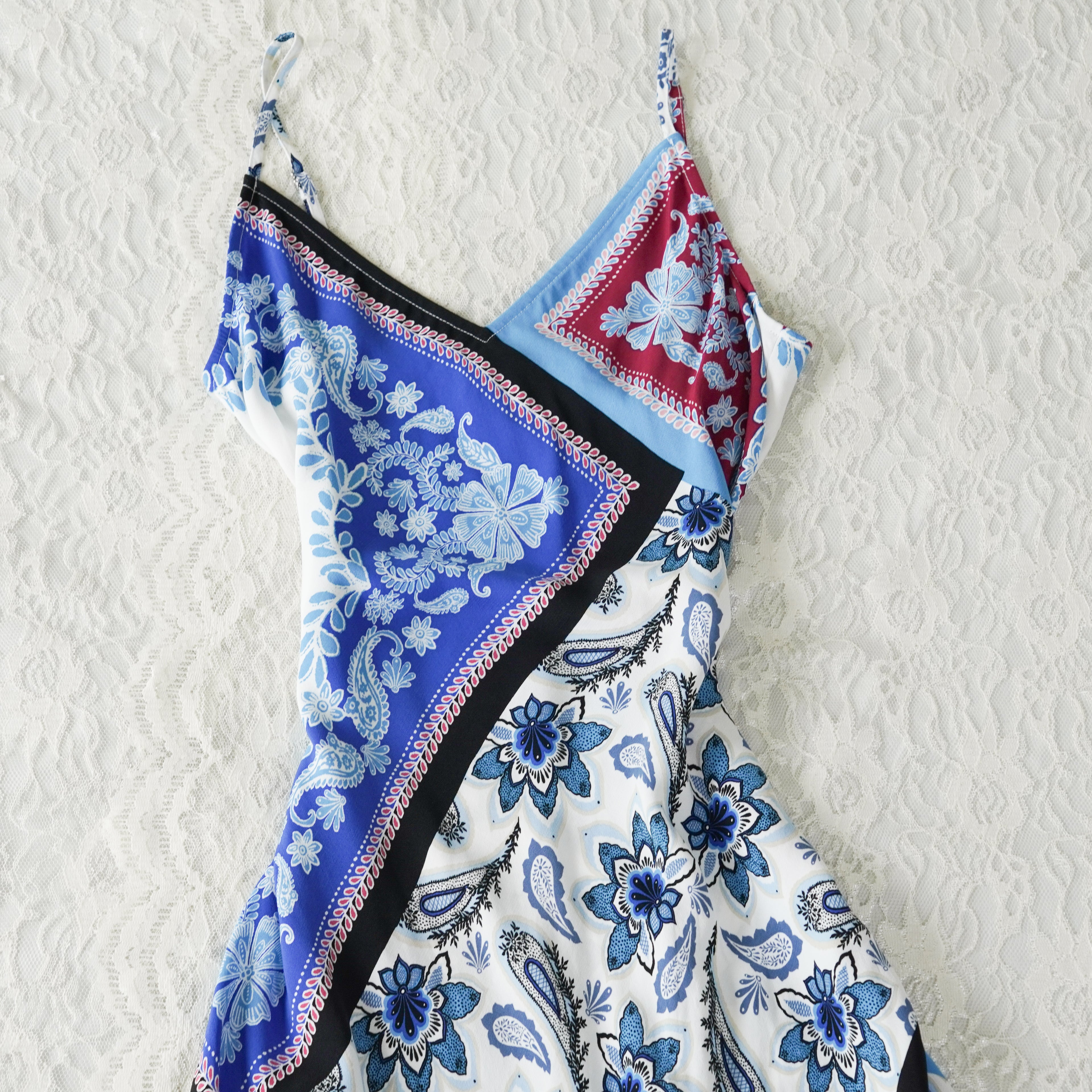 LOFT Petite Blue Floral Paisley Midi Slip Dress | NWT | Size 00P
