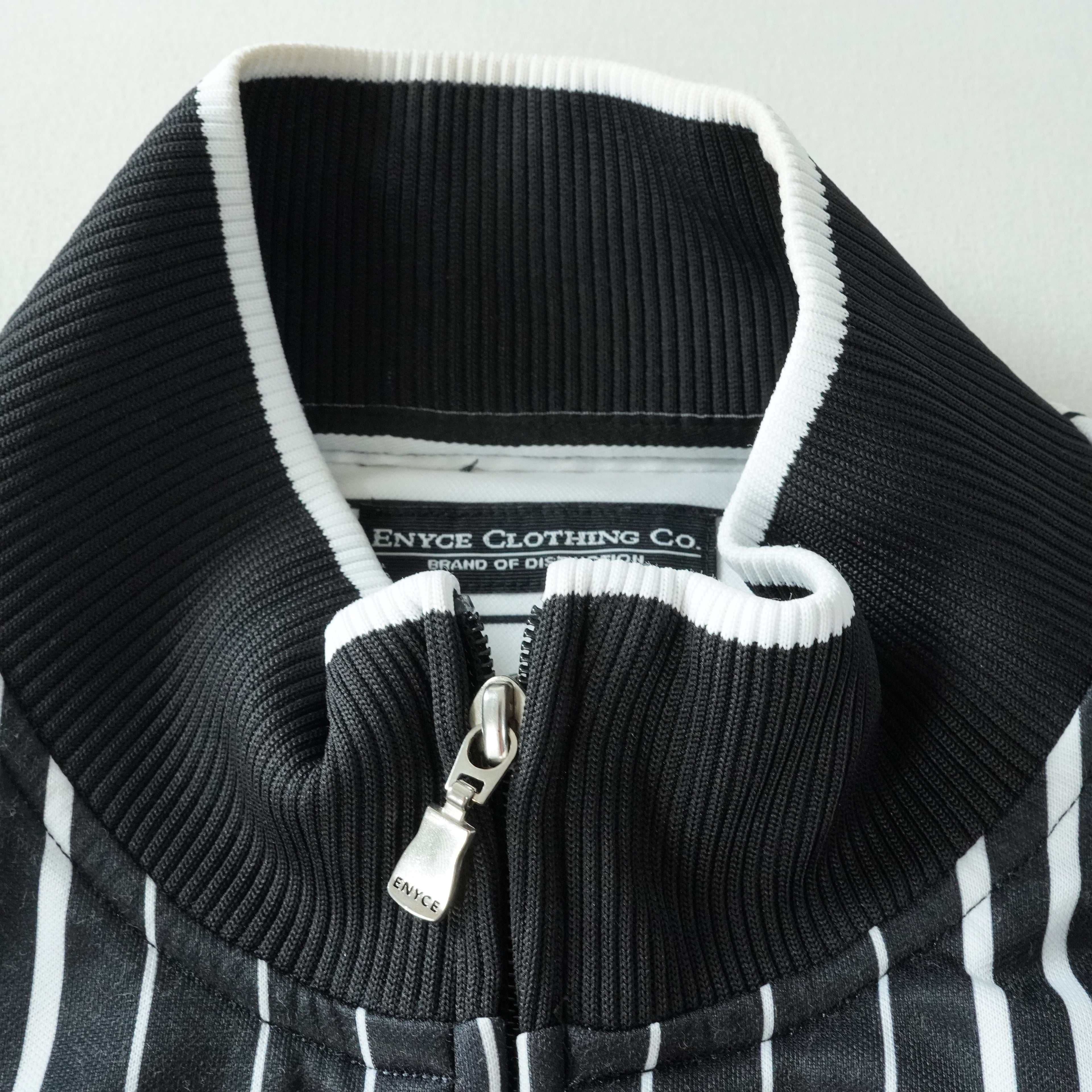 Enyce Black & White Pinstripe Track Jacket XXL Hip Hop Streetwear Y2K
