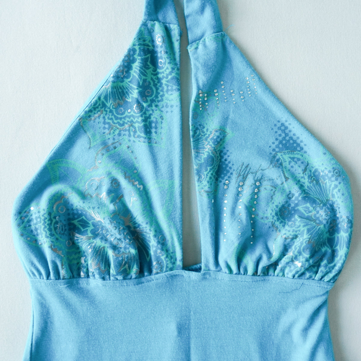 Apple Bottoms Rhinestone Halter Romper | Y2K | Size Medium