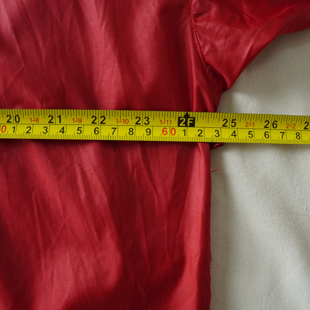 Russell Athletic Red Nylon Wind Pullover Made in Korea | Large