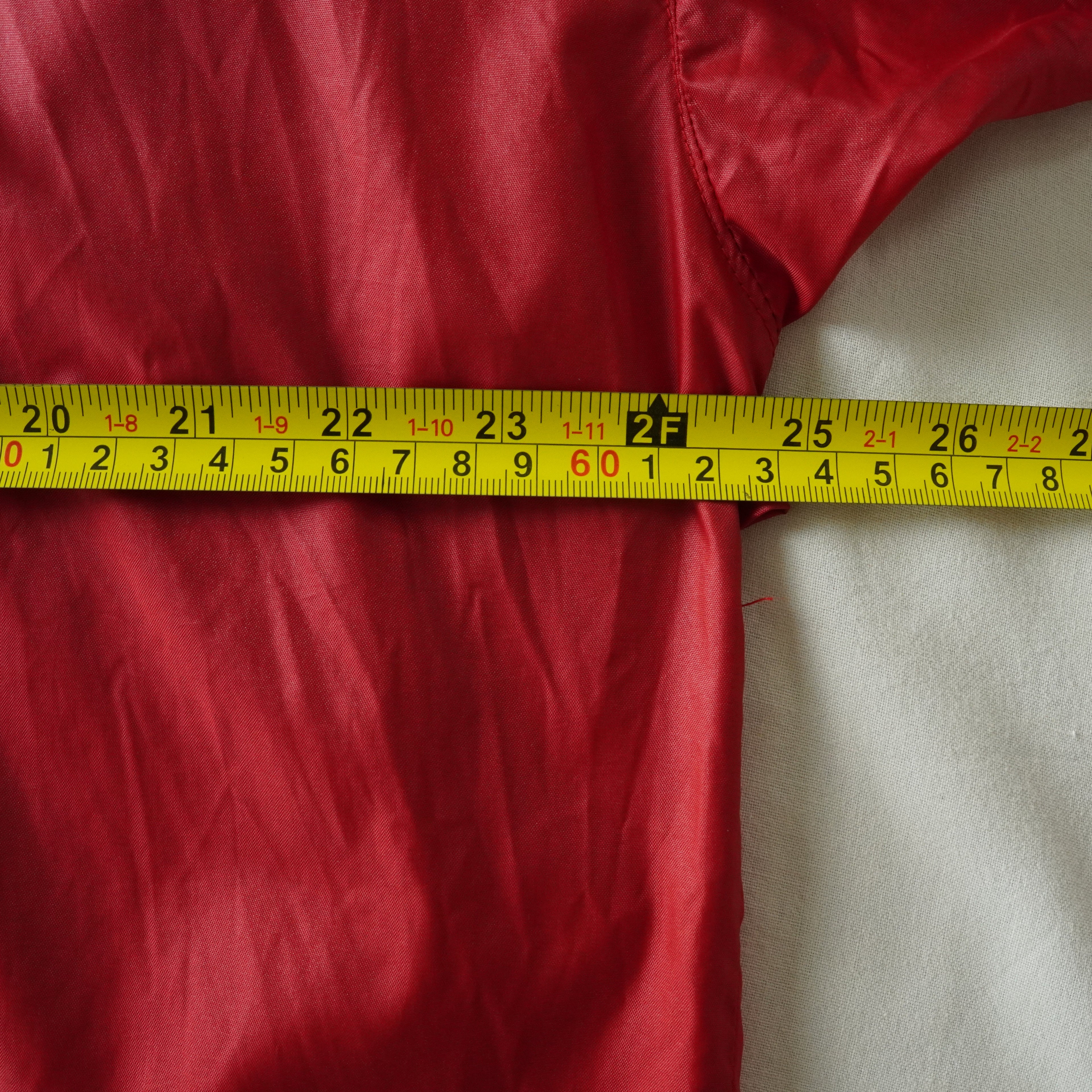 Russell Athletic Red Nylon Wind Pullover Made in Korea | Large