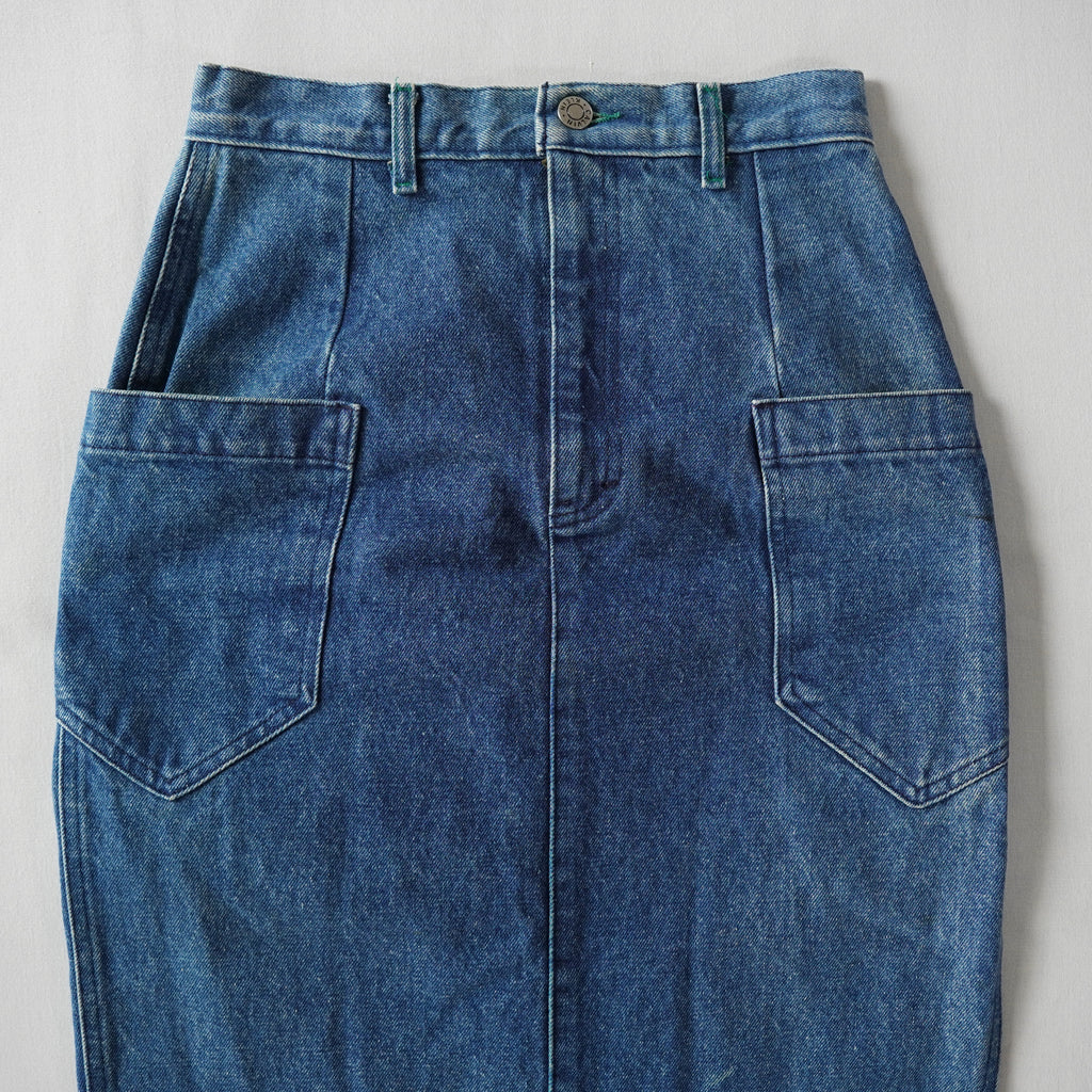 Calvin Klein High-Waisted Denim Midi Pencil Skirt | Vintage | Size 5/27