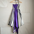 123 Handkerchief Hem Halter Dress Beaded Tie Neck | Y2K | Small