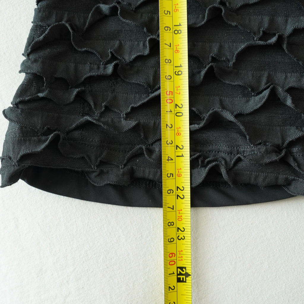 Y2K Lipstick Black Ruffle Halter Top | Y2K | Small