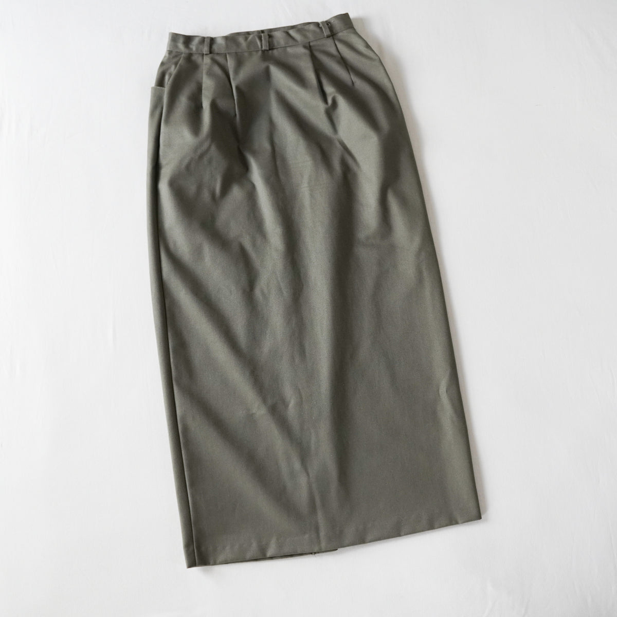 Valerie Peyson Olive Button Front Maxi Skirt | Vintage | Size 8