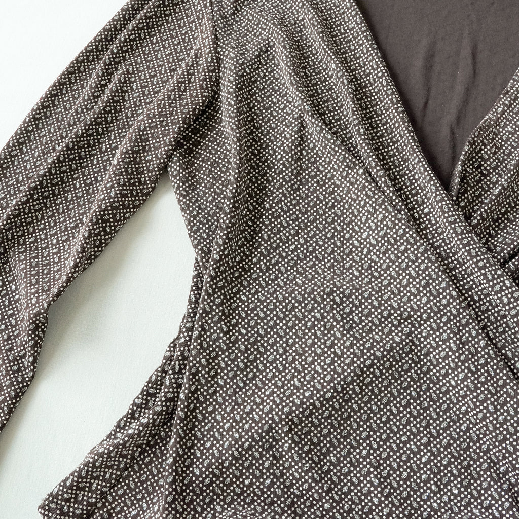 MSK Faux Wrap Long Sleeve Top | Y2K | Size Large