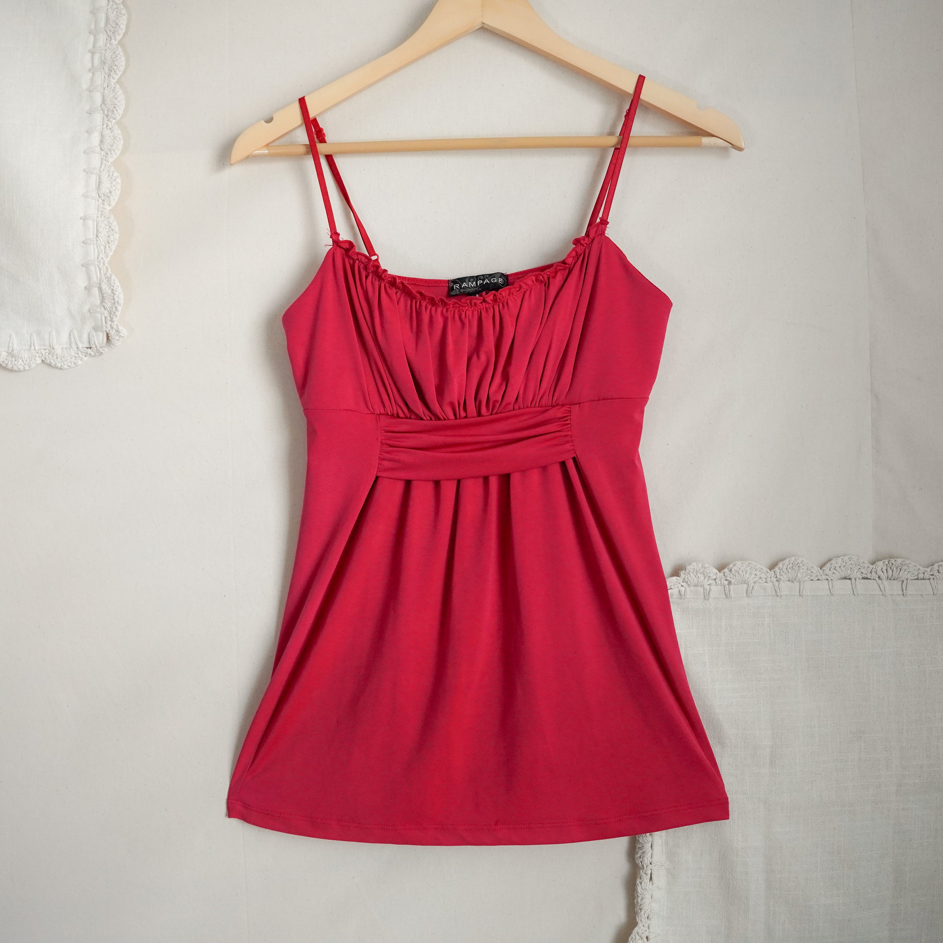 Rampage Ruched Empire Waist Cami | Y2K | Medium