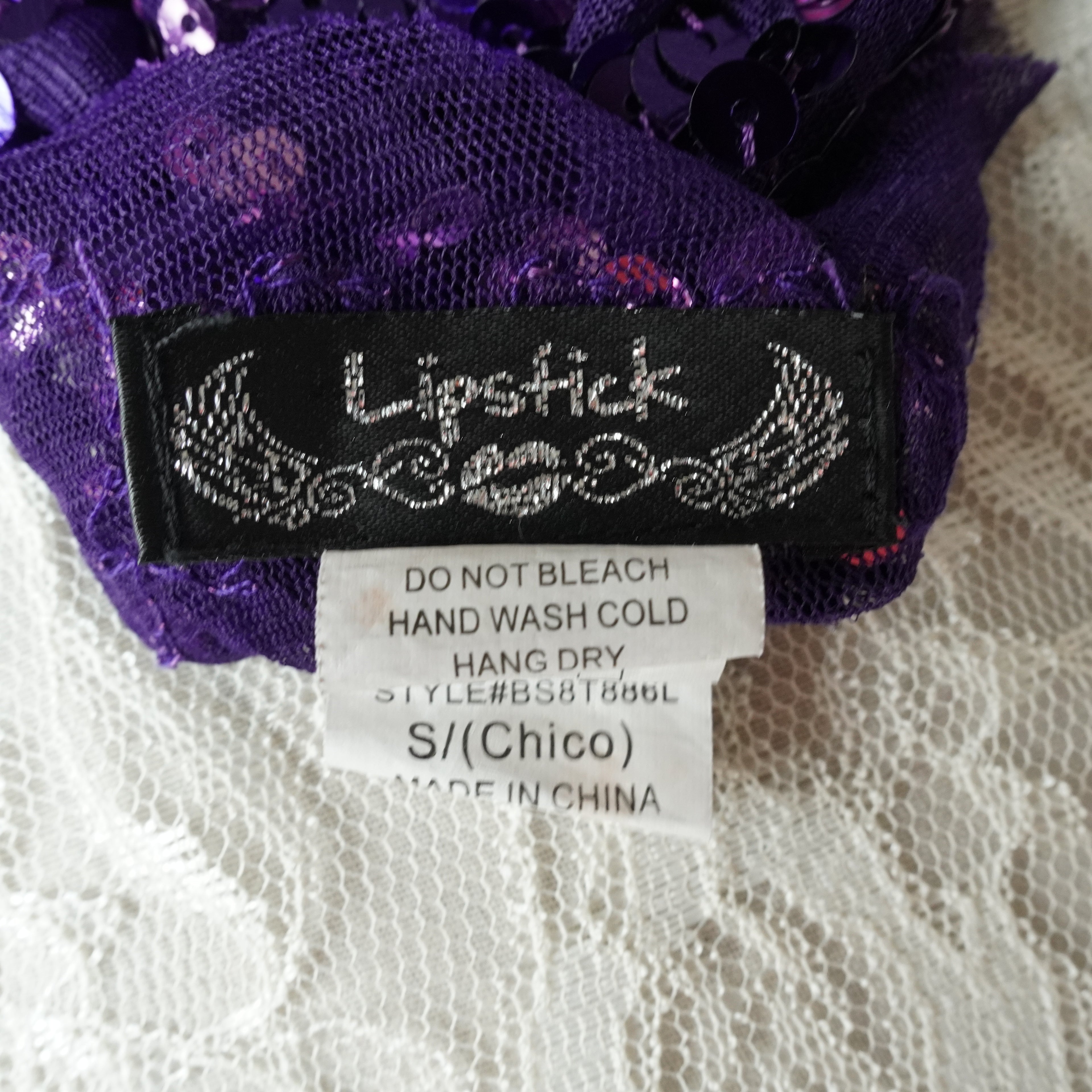 Lipstick Sleeveless Sequin Cami | Y2K | Size S