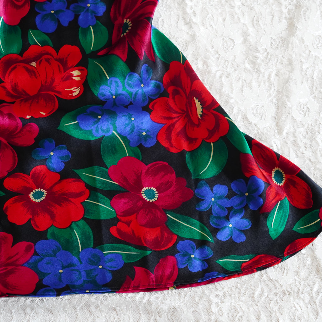 Sedú Satin Floral Mini Slip Dress | Small