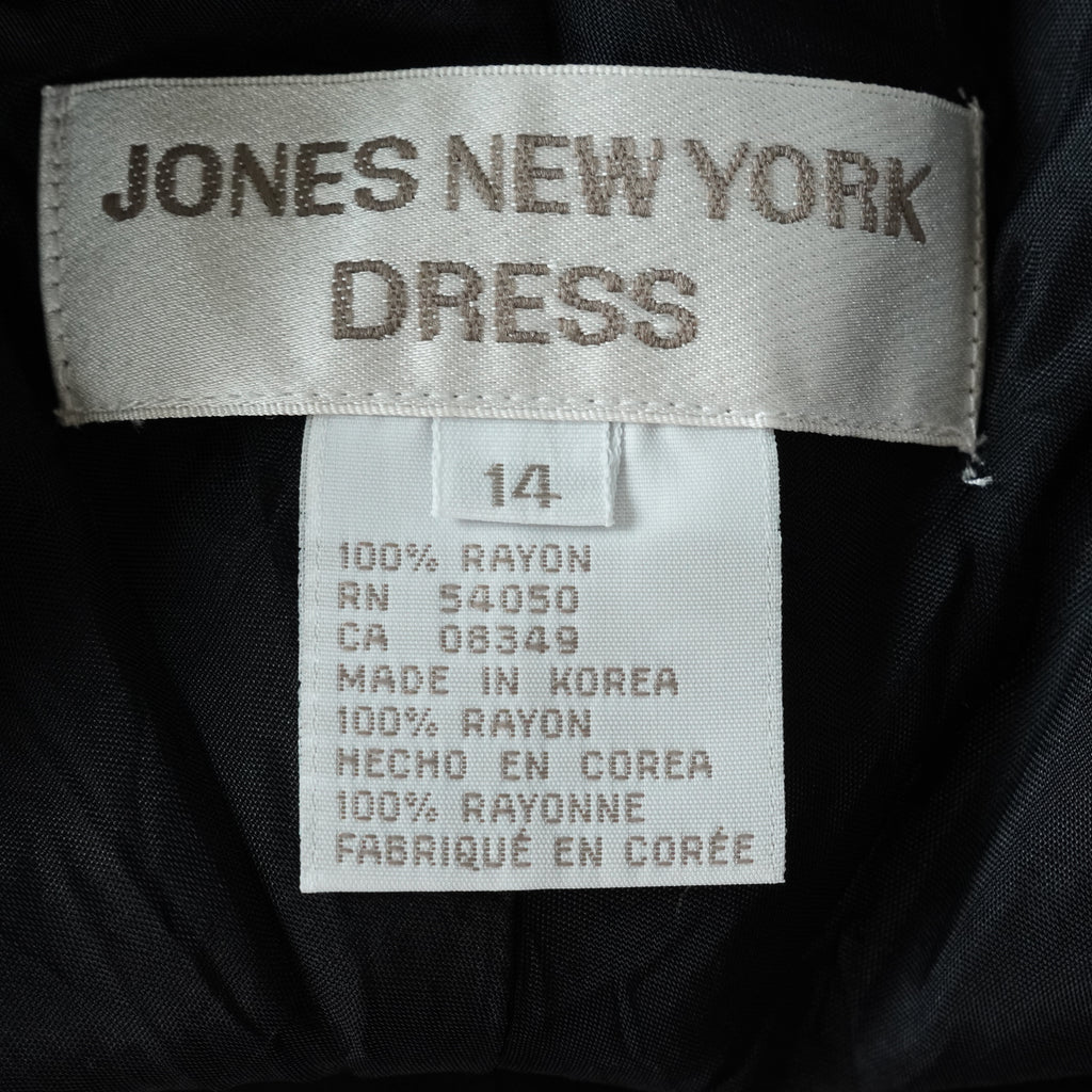 Jones New York Rose Print Midi Dress | Vintage | Size 14