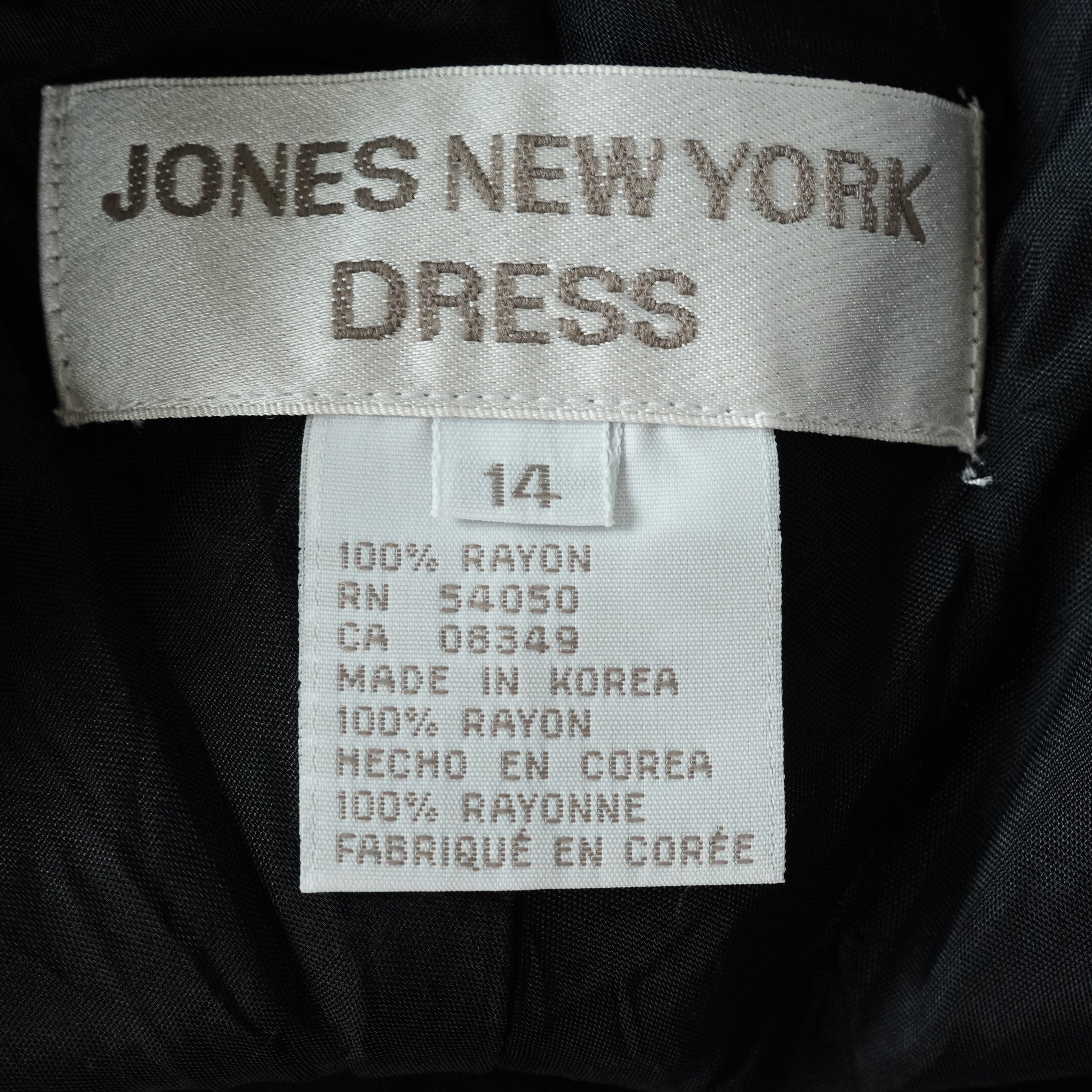 Jones New York Rose Print Midi Dress | Vintage | Size 14