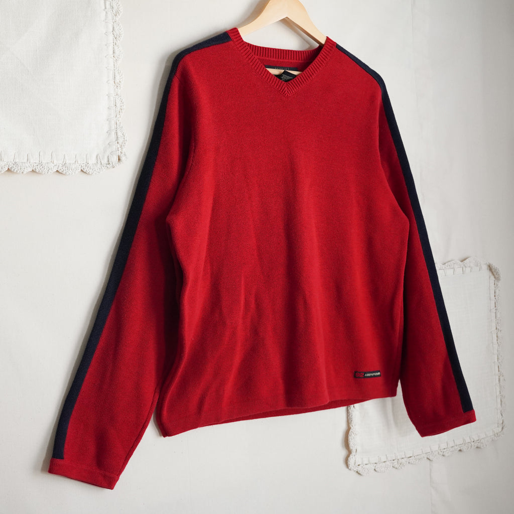 Abercrombie & Fitch V-Neck Sweater | Y2K | XLarge