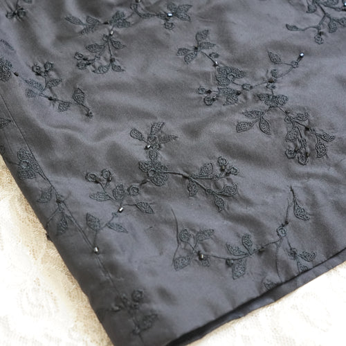 Ann Taylor Silk Embroidered Pencil Skirt