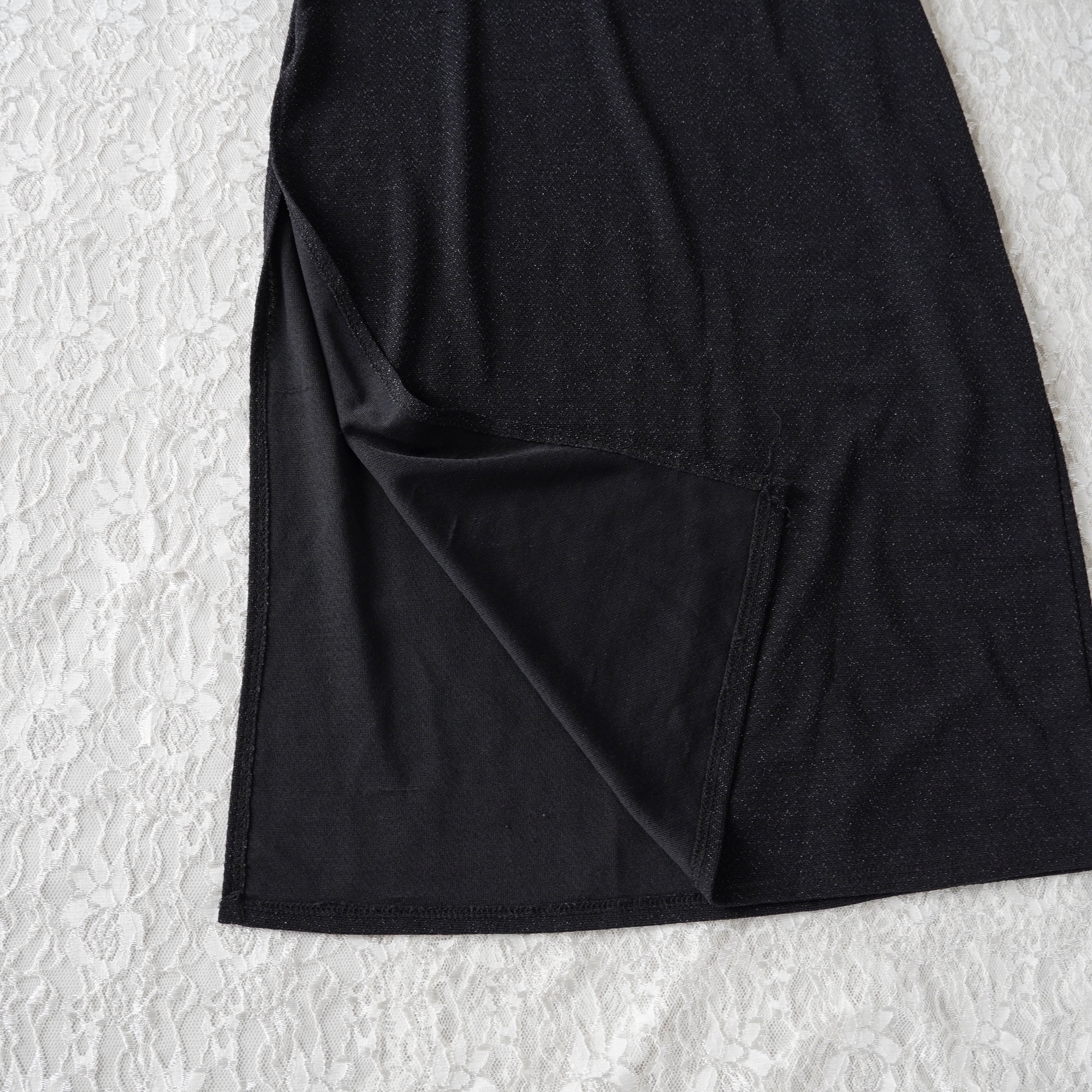 Bebe Sheer Shimmer Cowl Neck Maxi Slip Dress | Y2K | Medium