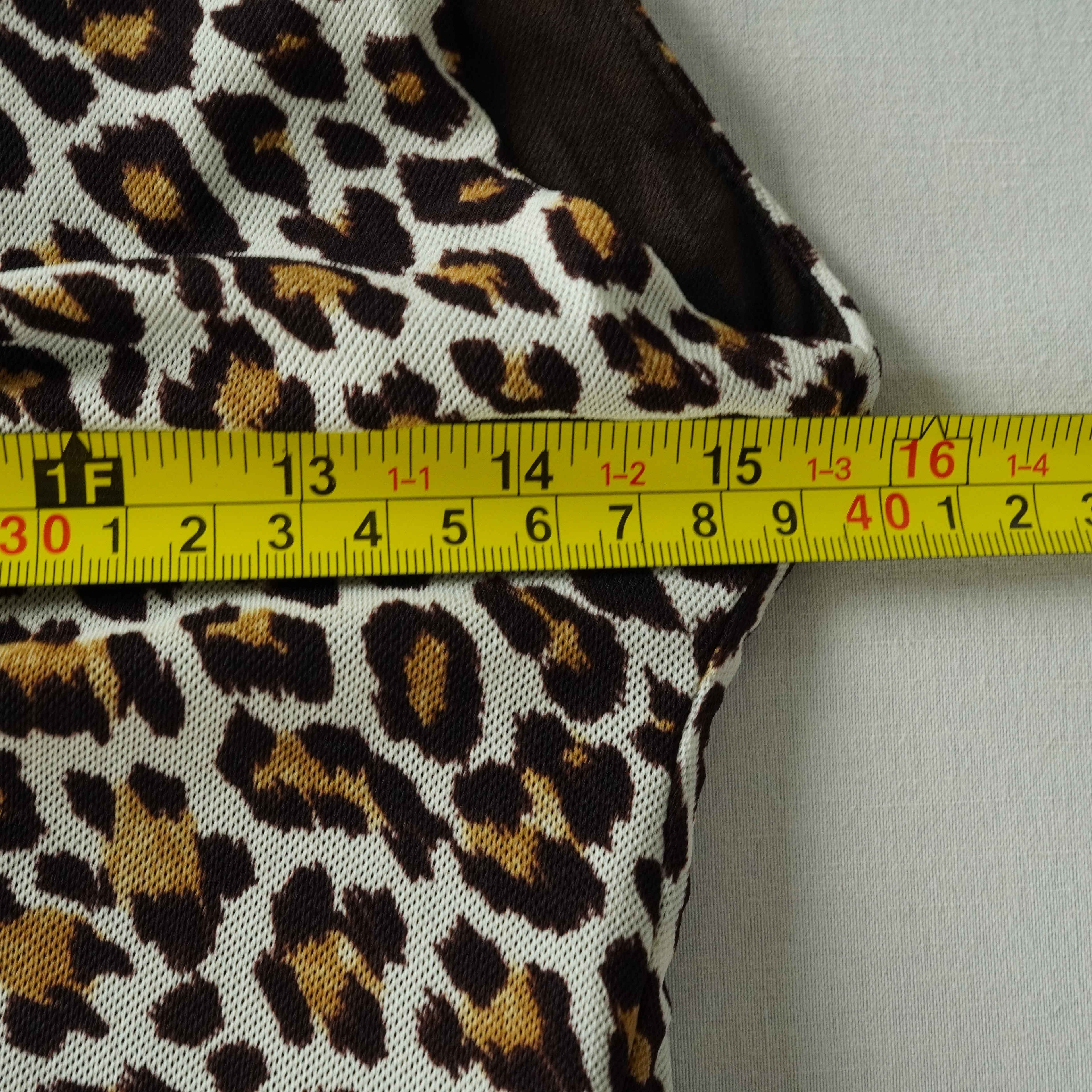 Karen Kane Leopard Print Ruffle Midi Dress | Y2K | Size Medium