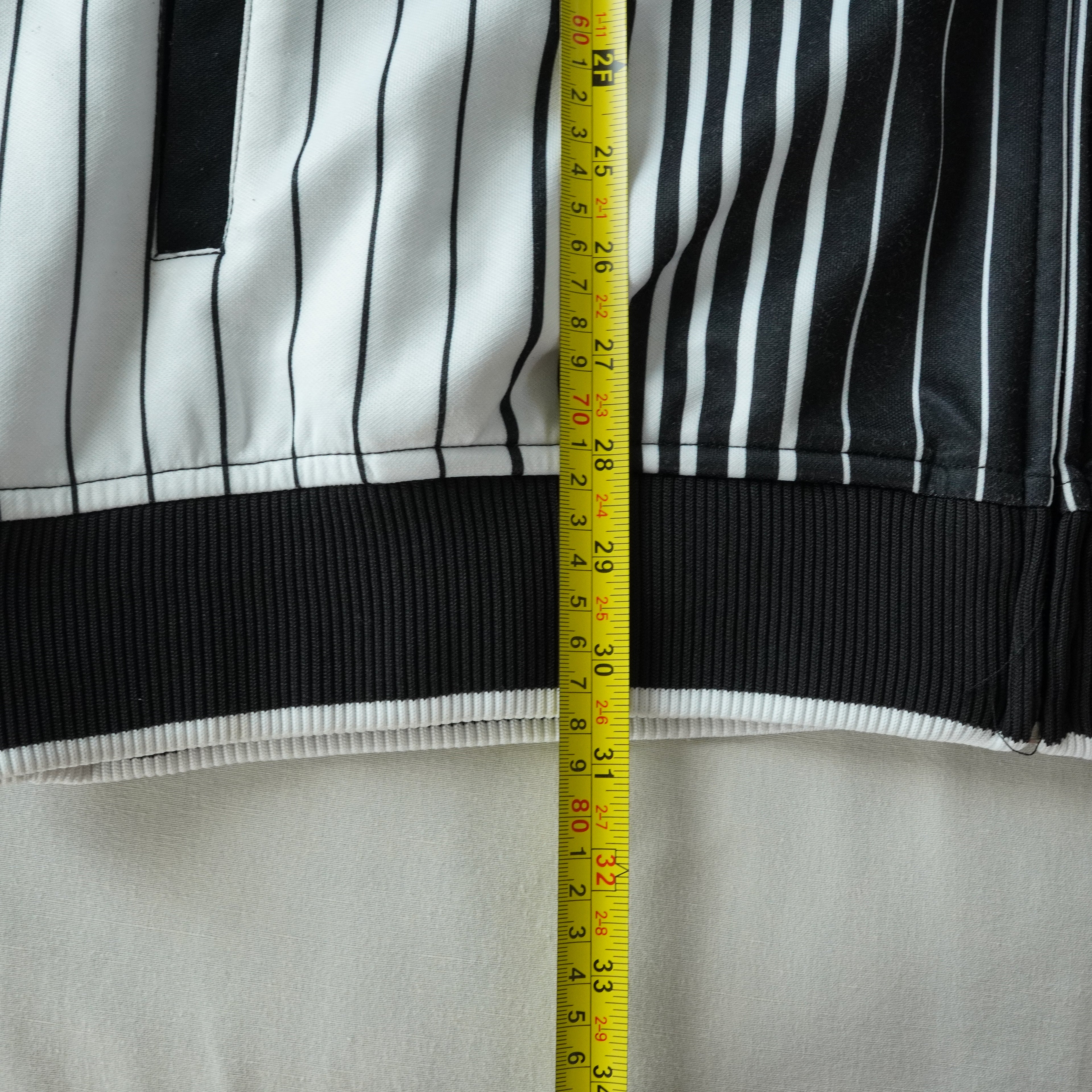 Enyce Black & White Pinstripe Track Jacket XXL Hip Hop Streetwear Y2K