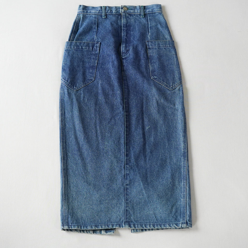Calvin Klein High-Waisted Denim Midi Pencil Skirt | Vintage | Size 5/27