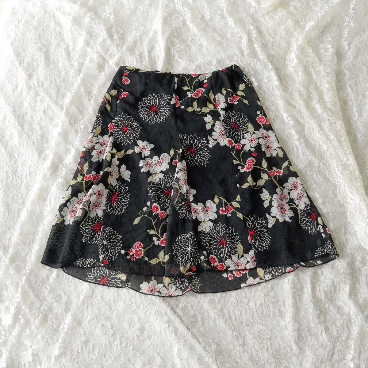 Vintage Dressbarn Floral Chiffon Skirt | Vintage | Small