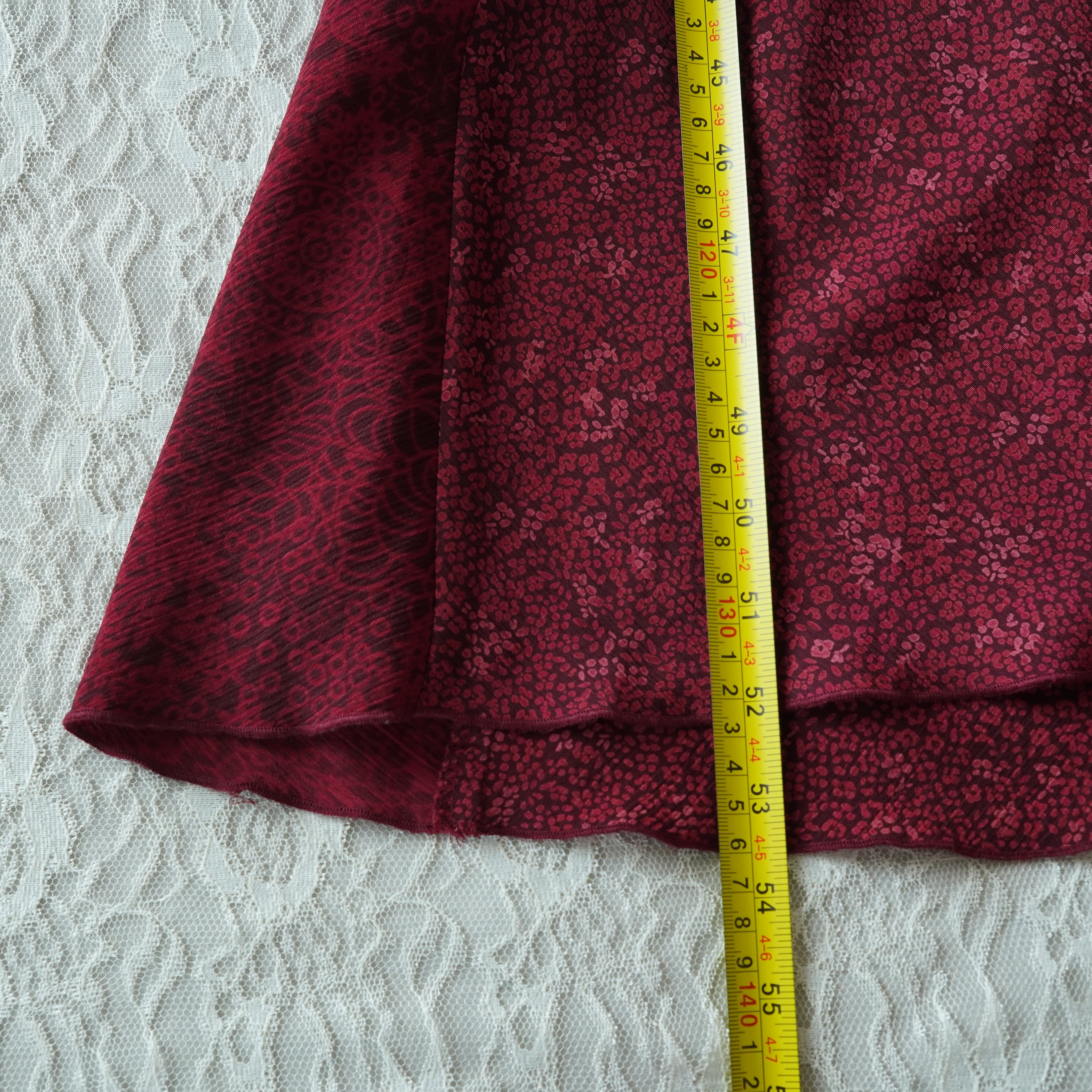 Norton McNaughton Burgundy Maxi Dress Floral Print | Y2K | Size M