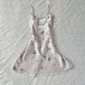 Morgan Taylor Intimates Satin Floral Slip Dress | Y2K | Size M