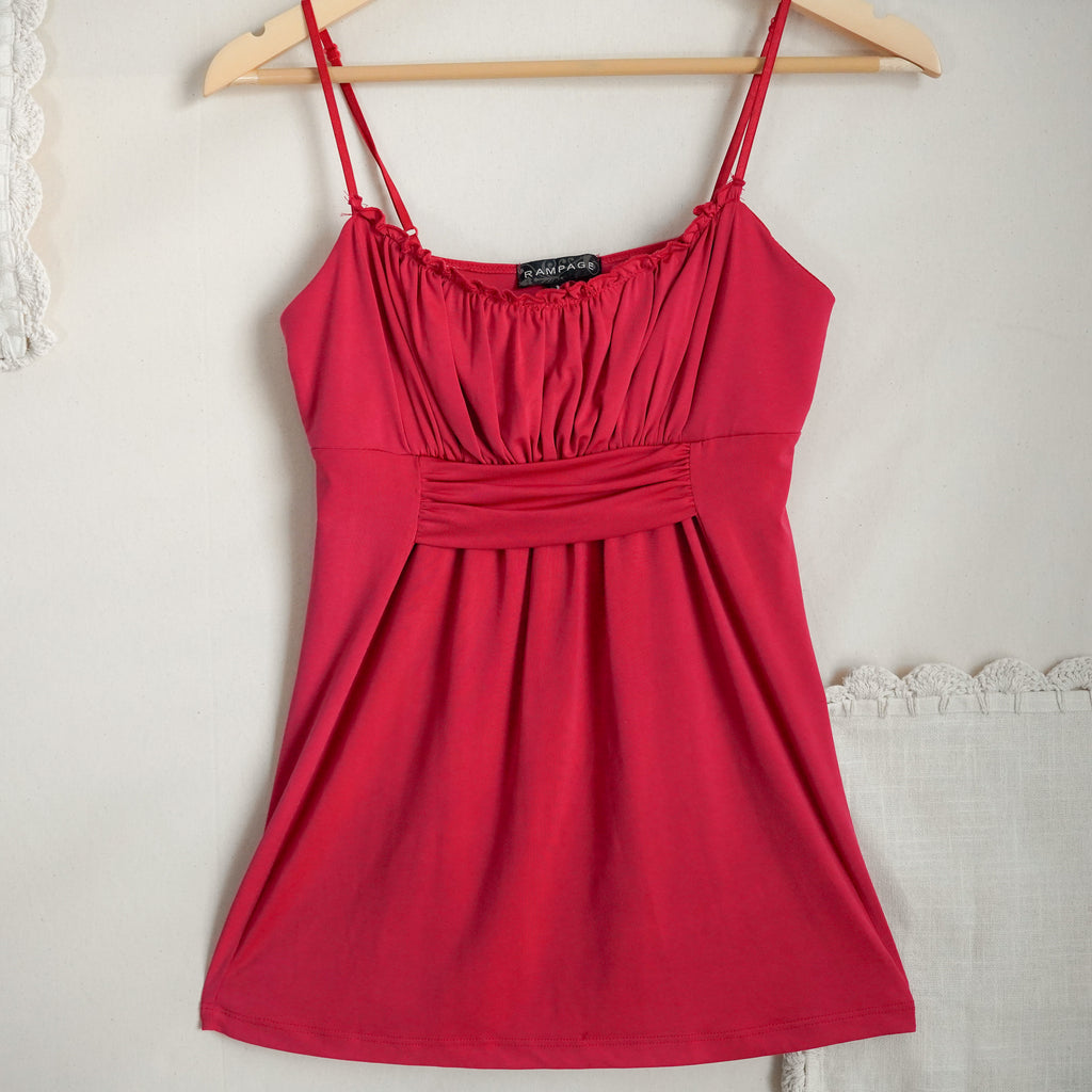 Rampage Ruched Empire Waist Cami | Y2K | Medium