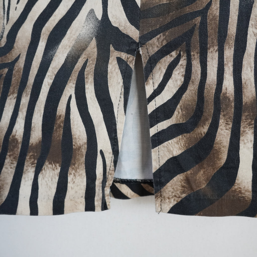 Event Zebra Print High Waist Pencil Skirt | Vintage | Large