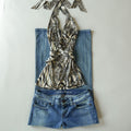 Y2K Animal Print Halter | Y2K | Medium