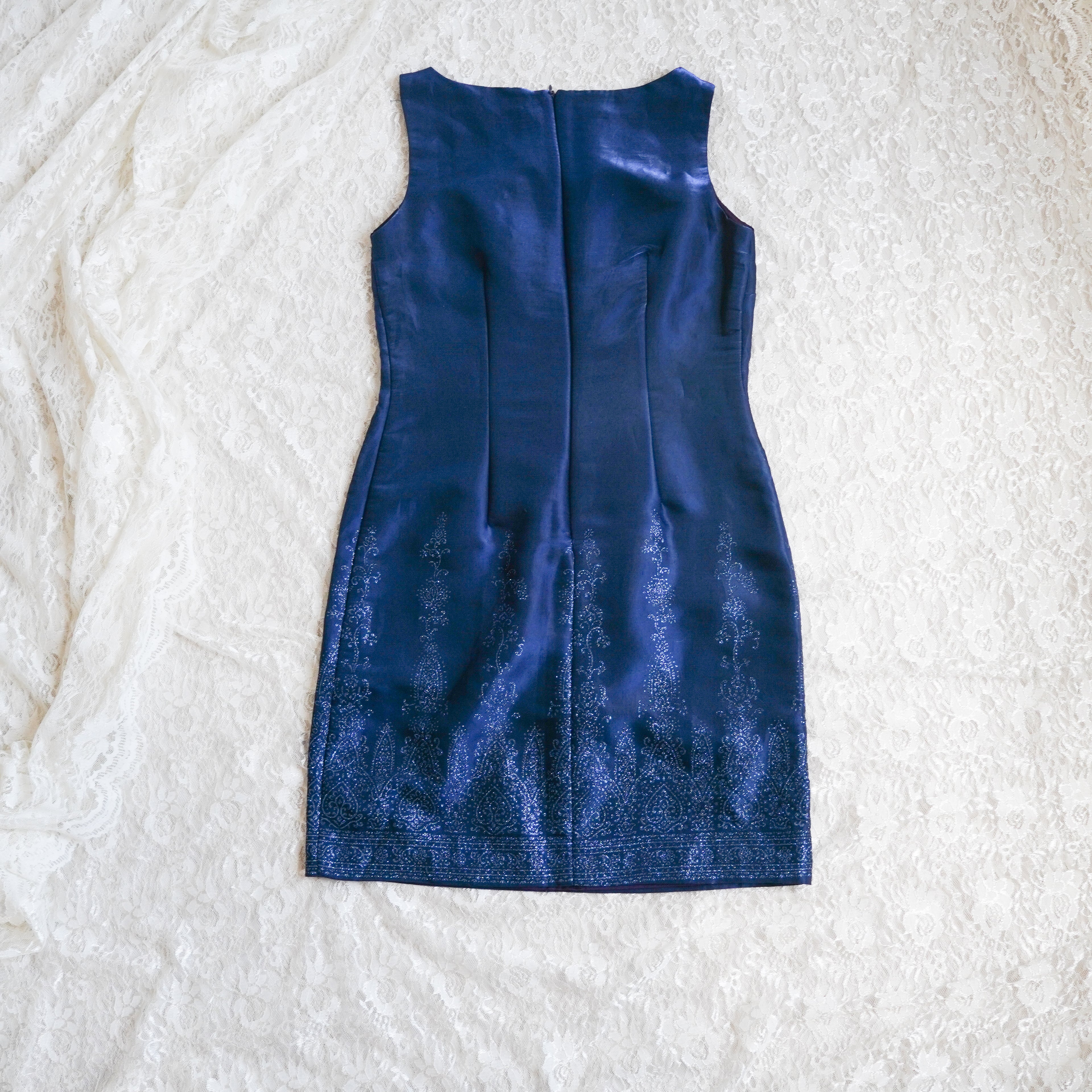 CDC Sapphire Blue Shimmer Sheath Dress | Size 6