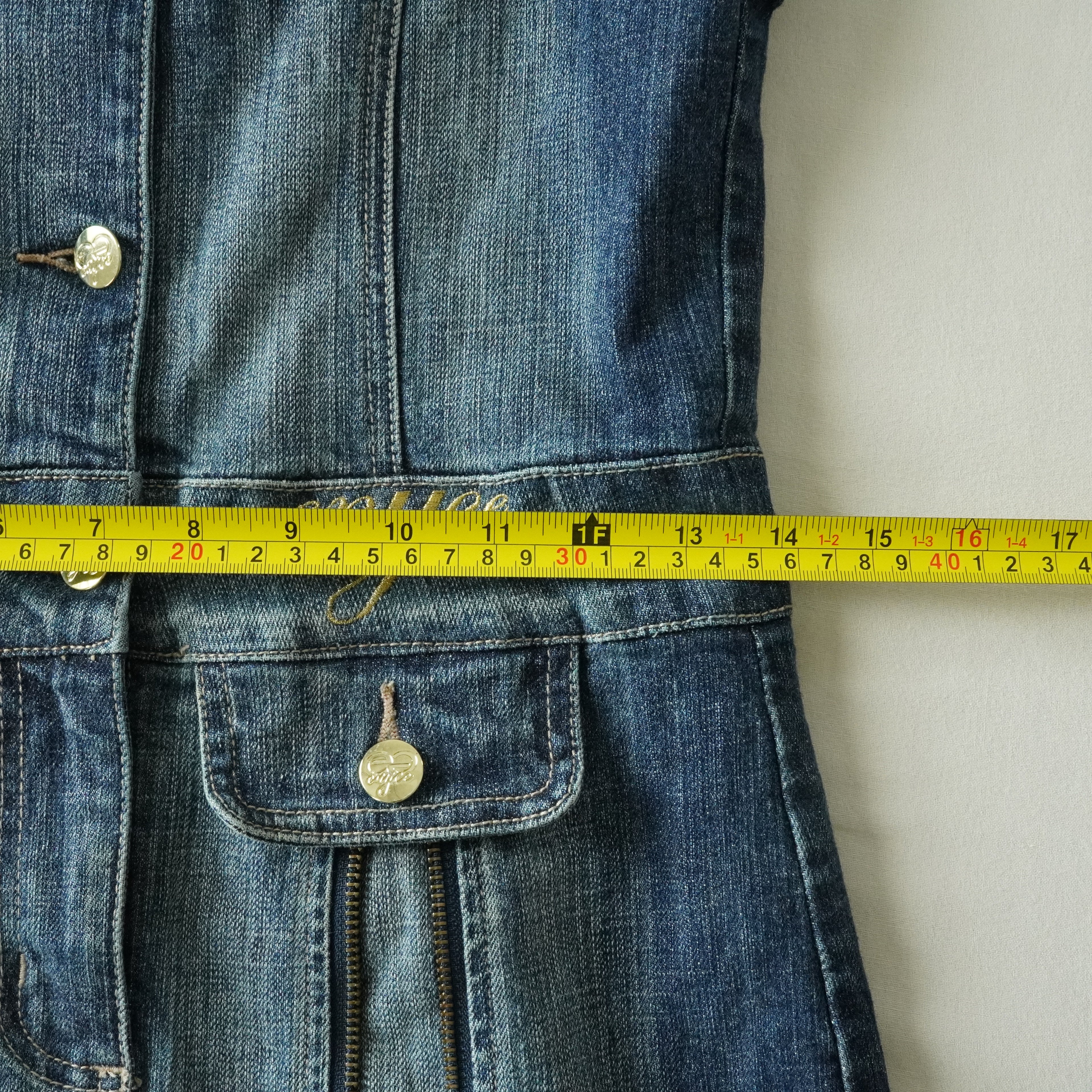 Enyce Denim Mini Dress Zip Pocket Strap Dress Blue