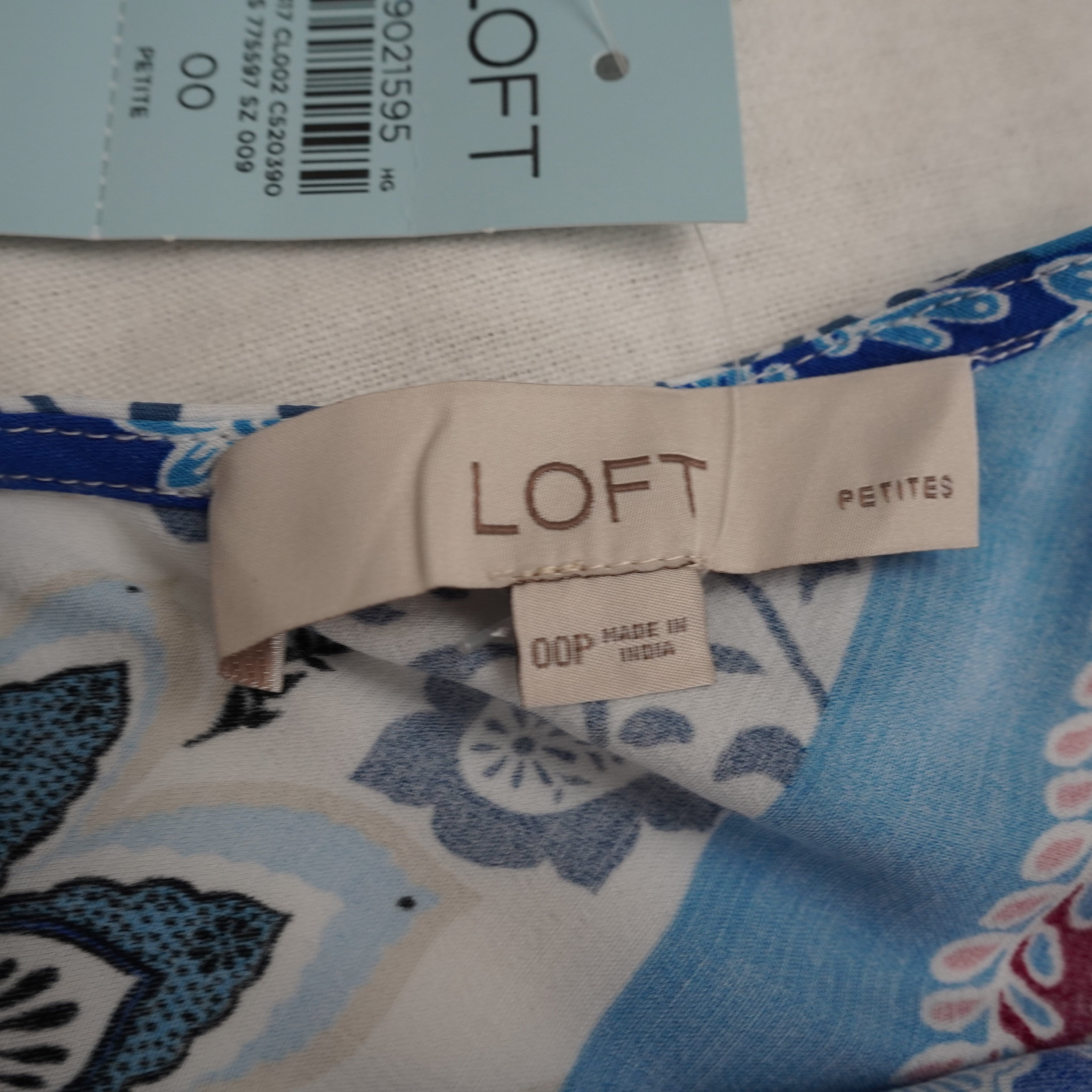 LOFT Petite Blue Floral Paisley Midi Slip Dress | NWT | Size 00P