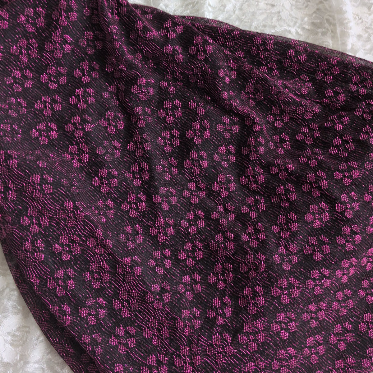 Zum Zum by Niki Livas Metallic Floral Slip Dress | Vintage | Size 11/12